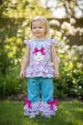 Ruffled Milk Silk Easter outfit