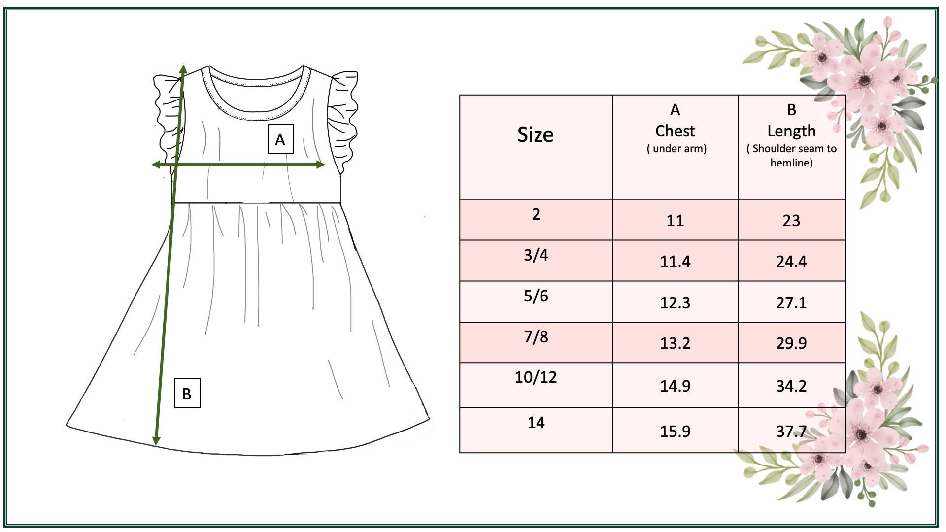 Kids Blush Dainty Floral Claire Spring Easter Flutter Dress