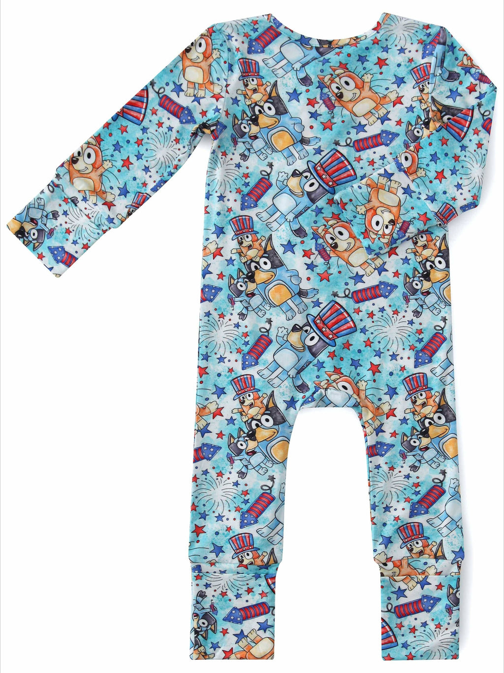PoshTOT Pups Bamboo Baby Convertible Zippy Romper
