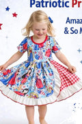 Milk silk Princess Patriotic Dress