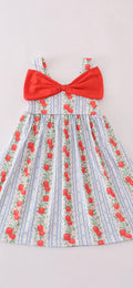 Abby and Evie Apple bow dress.