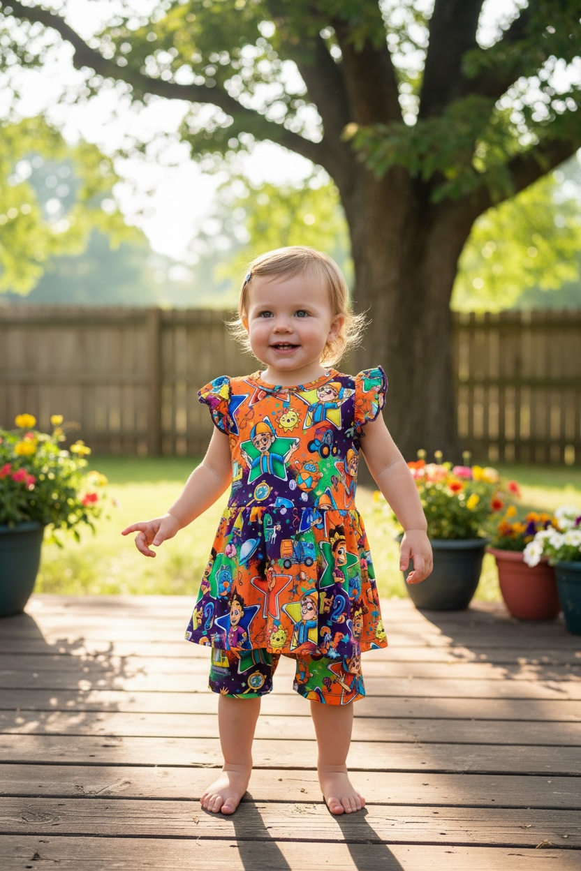 Bamboo fabric Peekaboo twirl