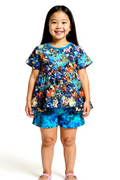 Sugar swan branded bamboo daywear peplum and shorts size 4