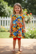 Sugar swan branded peplum and shorts character outfit size 5/6